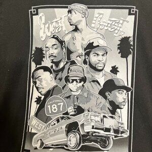 Vintage West Coast Rap Graphic Tee – Ice Cube, Snoop, Tupac